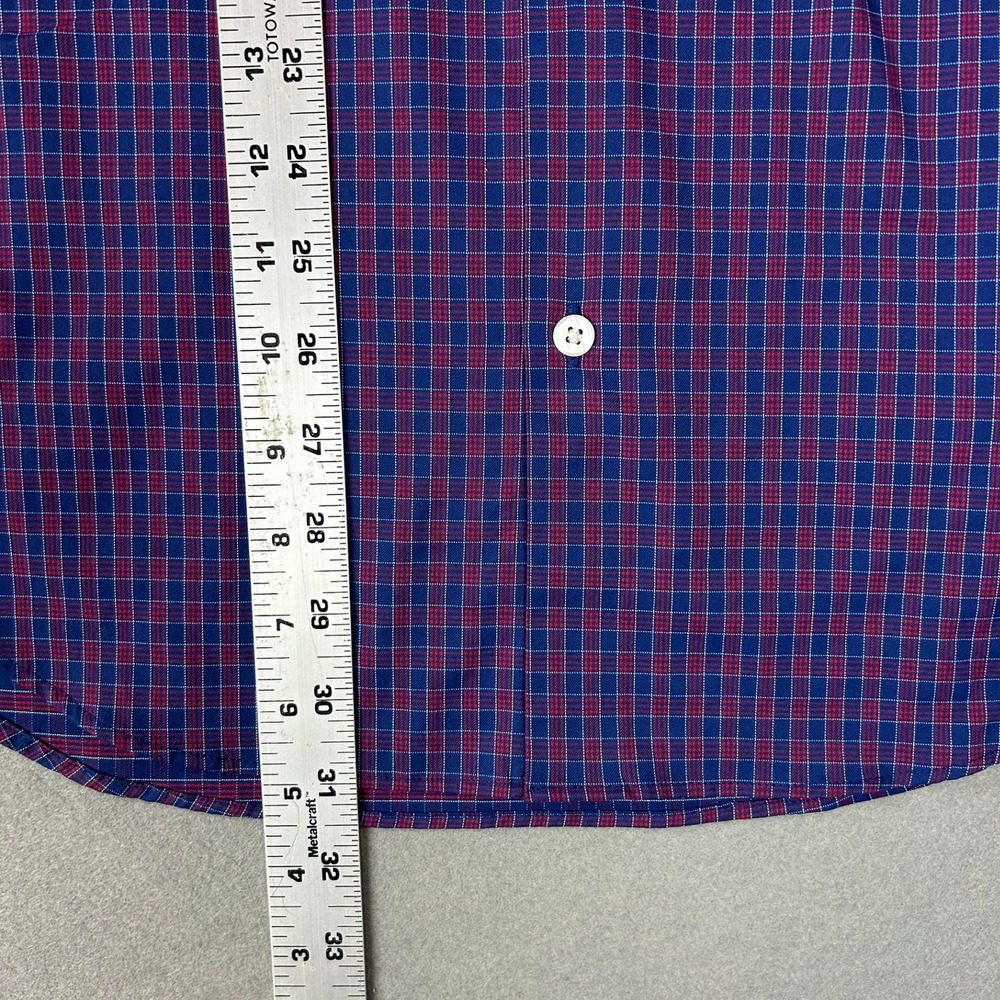 Bonobos Button Down Tailored Fit Plaid Mens M Long Blue Red - Picture 5 of 9